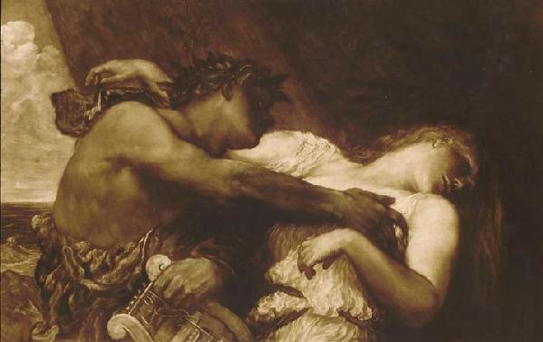 599x377 Orpheus And Eurydice By George Frederic Watts - Orpheus And Eurydice Painting