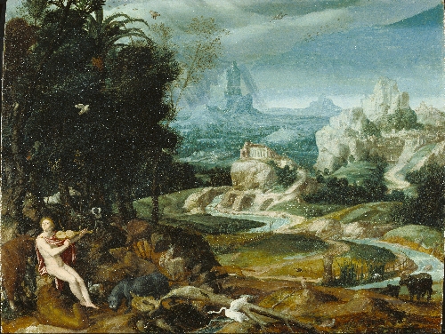 500x376 Landscape With Orpheus Painting Unknown Oil Paintings - Orpheus Painting