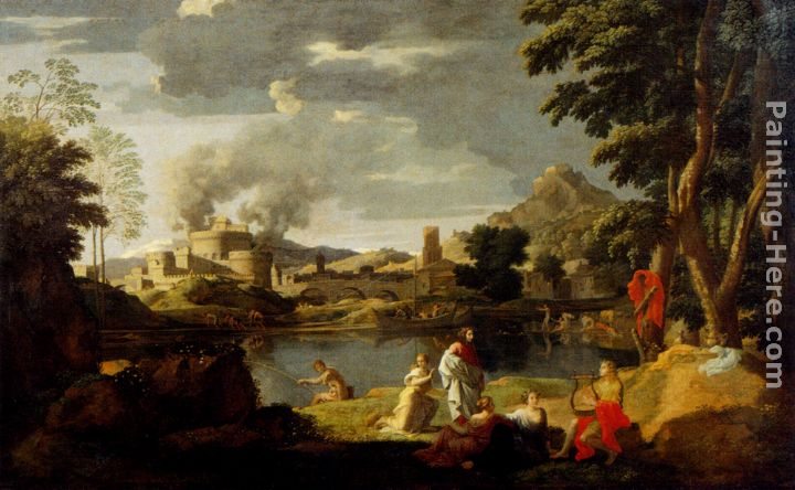 720x444 Nicolas Poussin Landscape With Orpheus And Eurydice Painting - Orpheus Painting