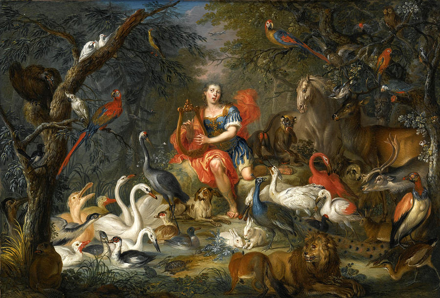 900x609 Orpheus Charming The Animals Painting By Franz Christoph Janneck - Orpheus Painting