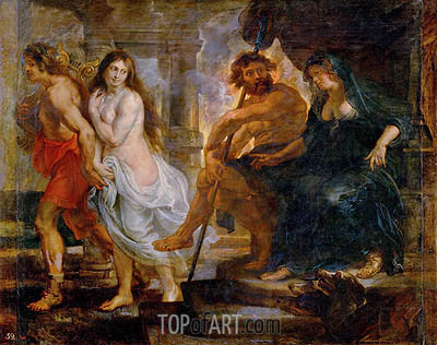 400x316 Orpheus And Euridice With Pluto And Proserpina Rubens Painting - Orpheus Painting