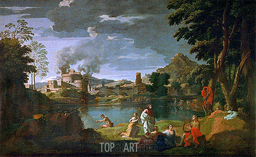 500x307 Orpheus And Eurydice Nicolas Poussin Painting Reproduction - Orpheus Painting
