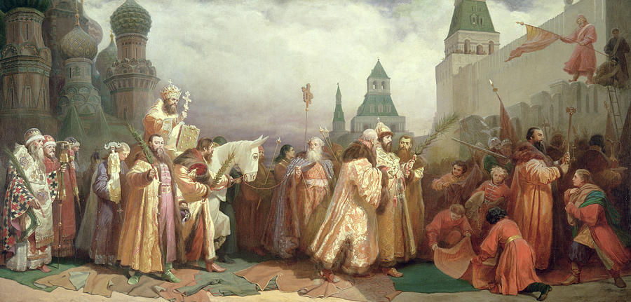 900x431 Palm Sunday Procession Under The Reign Of Tsar Alexis Romanov - Orthodox Painting