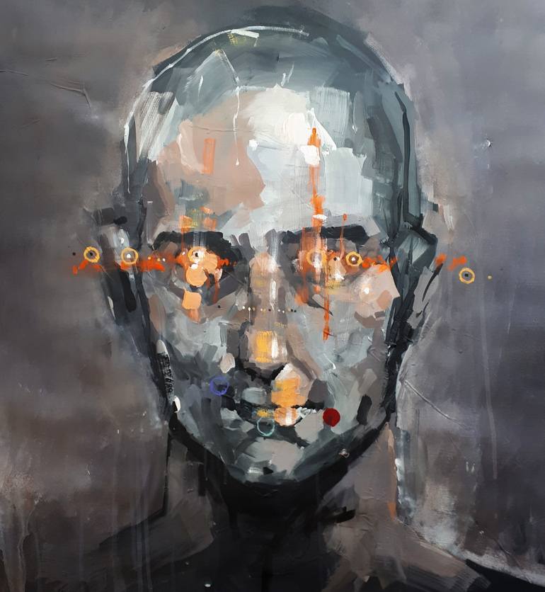 770x836 Saatchi Art Self Portrait Painting By Oscar Nin - Oscar Painting