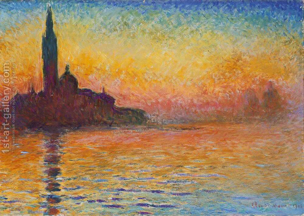 1000x709 San Giorgio Maggiore At Dusk Claude Oscar Monet Reproduction 1st - Oscar Painting