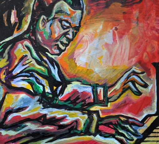 510x460 Oscar Peterson Piano Jazz Player - Oscar Peterson Painting