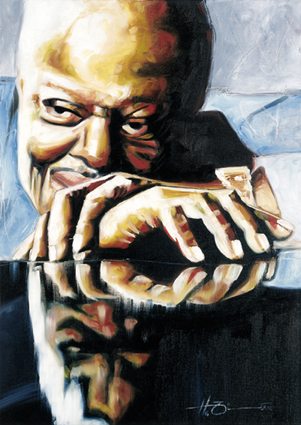 301x425 Oscar Peterson Portrayed Art Meets Jazz - Oscar Peterson Painting