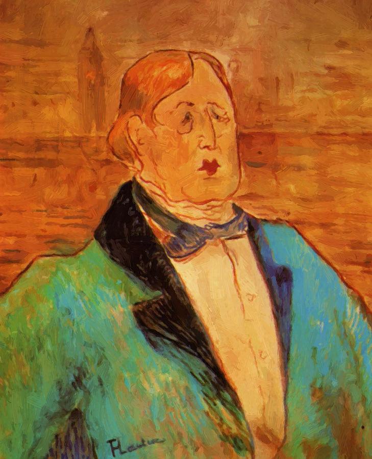 729x900 Portrait Of Oscar Wilde 1895 Painting By Toulouselautrec Henri De - Oscar Wilde Painting