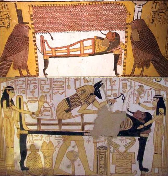 644x674 Isis The Mourner - Osiris And Isis Painting