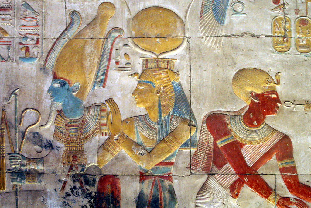 1024x683 Osiris And Isis, Abydos. All Rights Reserved. Painted - Osiris And Isis Painting