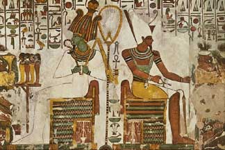 324x216 Wall Painting Of Hunting And Offering In Ancient Egypt - Osiris Painting