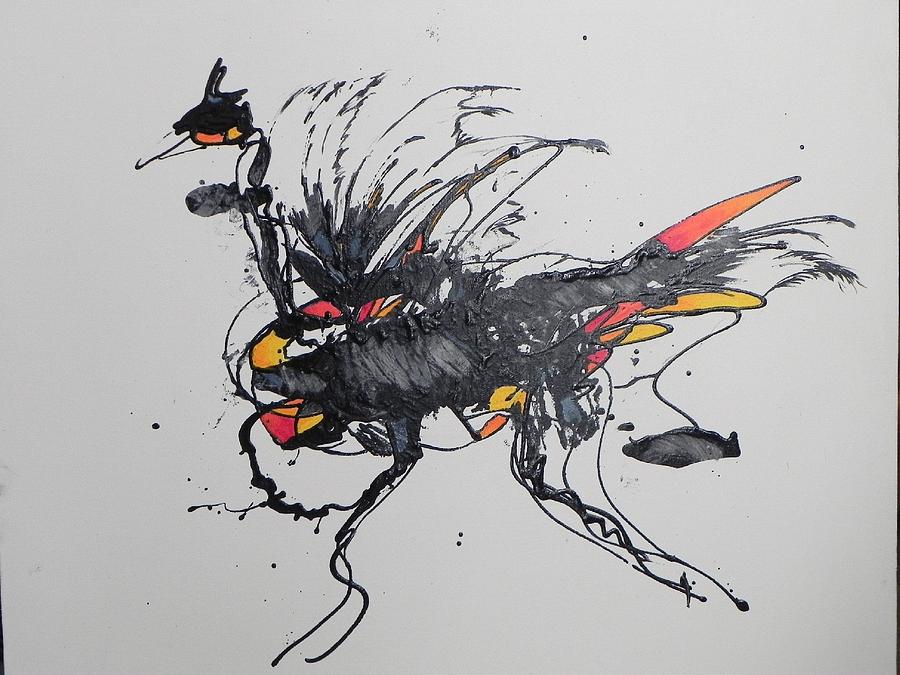 900x675 Ostrich Painting By Ilona Petzer - Ostrich Painting