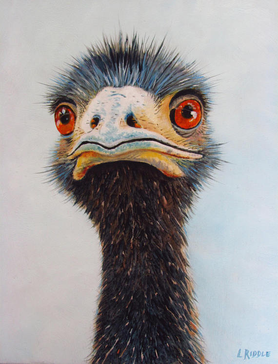 Ostrich Painting at PaintingValley.com | Explore collection of Ostrich ...