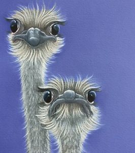 266x300 Ostrich Painting Fine Art Giclee Print Ebay - Ostrich Painting