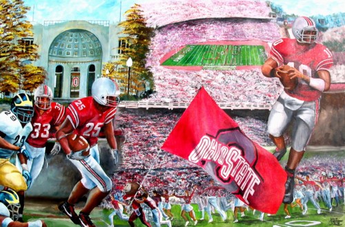 500x329 Ohio State Football - Osu Painting
