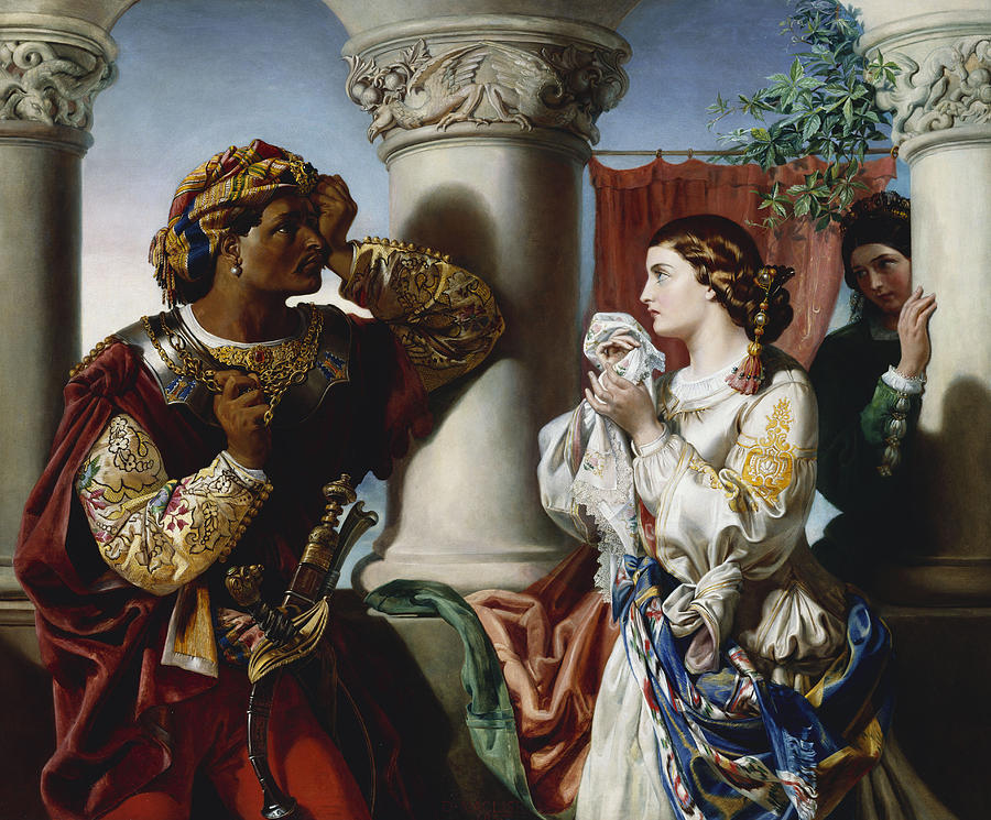 900x745 Othello And Desdemona Painting By Daniel Maclise - Othello And Desdemona Painting