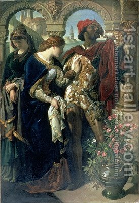 274x400 Othello Desdemona And Emilia 1867 Daniel Maclise Reproduction - Othello And Desdemona Painting
