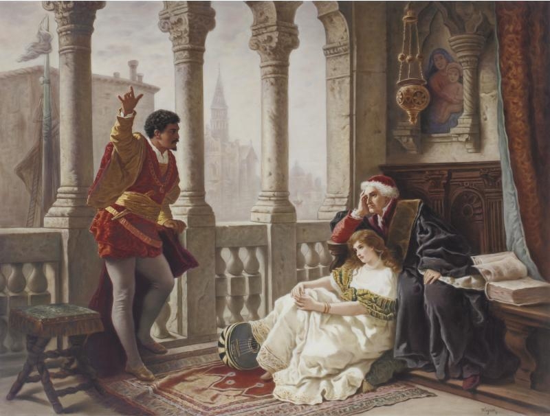 800x606 Antiqforum - Othello And Desdemona Painting