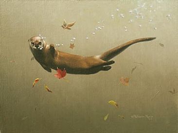 366x273 Otter - Otter Painting