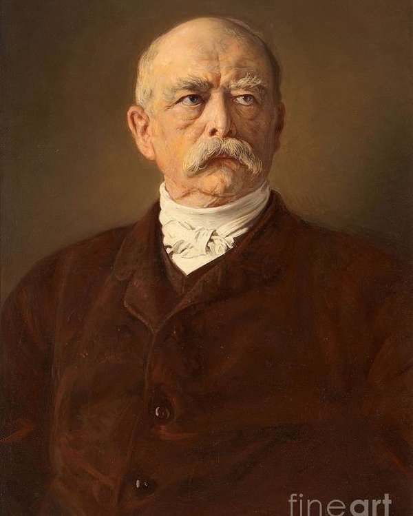 600x749 Portrait Of The Chancellor Otto Von Bismarck Poster By Motionage - Otto Von Bismarck Painting