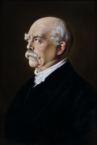 314x470 Otto Von Bismarck Painted By Anton Knye By Kpm - Otto Von Bismarck Painting