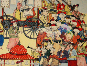 340x260 Stock Photo Of Janissary Camp Scene Ottoman Painting Askeri - Ottoman Painting