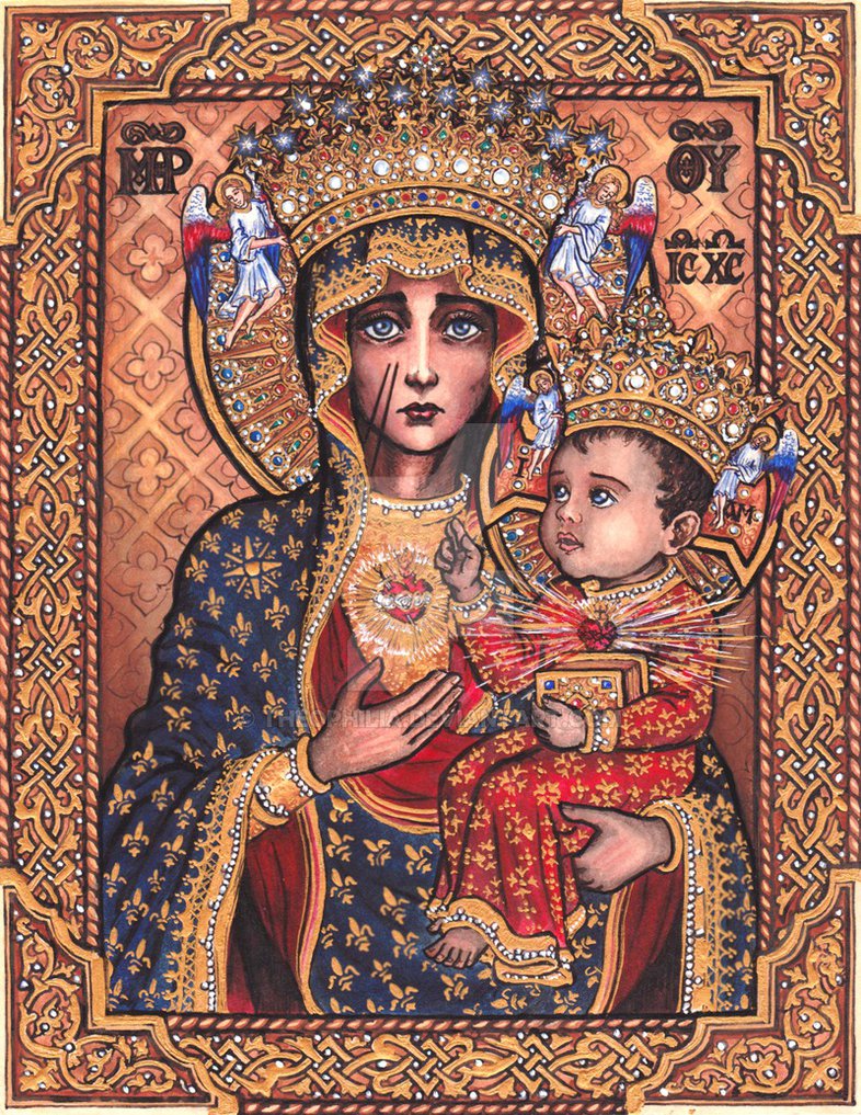 786x1017 Our Lady Of Czestochowa By Theophilia - Our Lady Of Czestochowa Painting