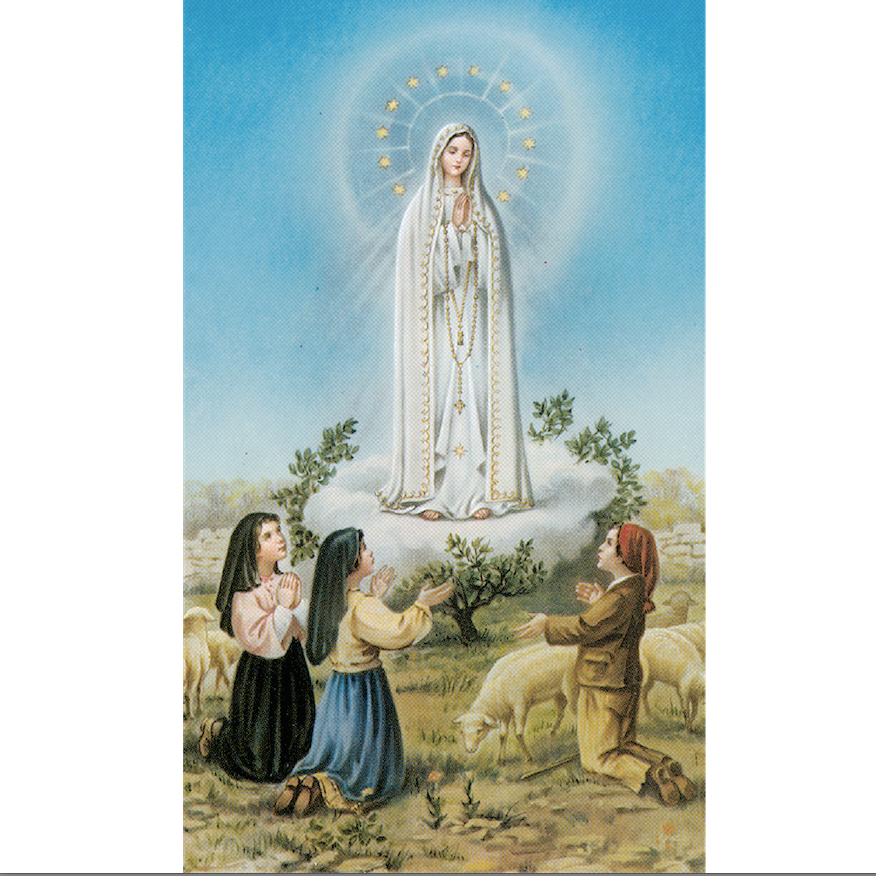 876x876 Our Lady Of Fatima Prayer Card - Our Lady Of Fatima Painting