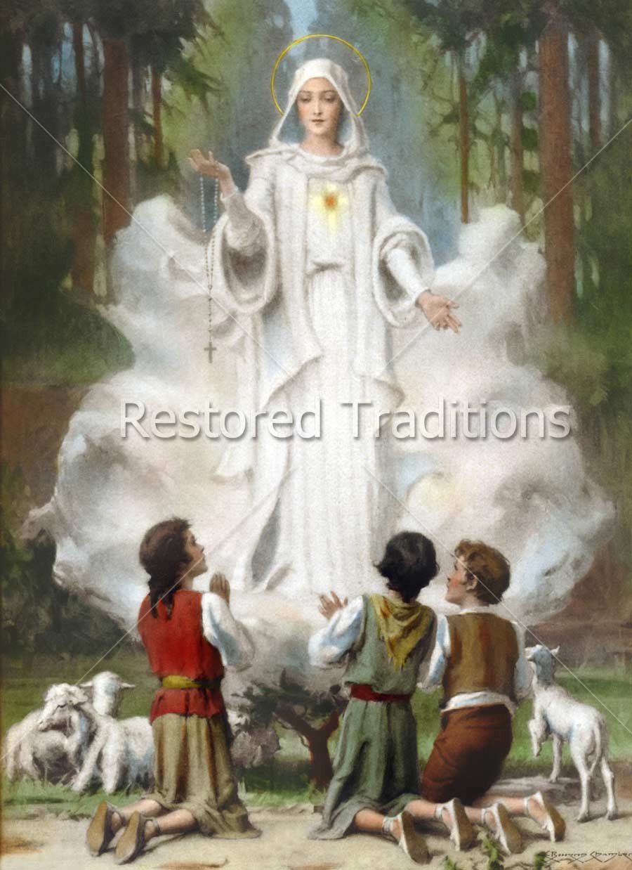 900x1238 Our Lady Of Fatima By C. Bosseron Chambers - Our Lady Of Fatima Painting