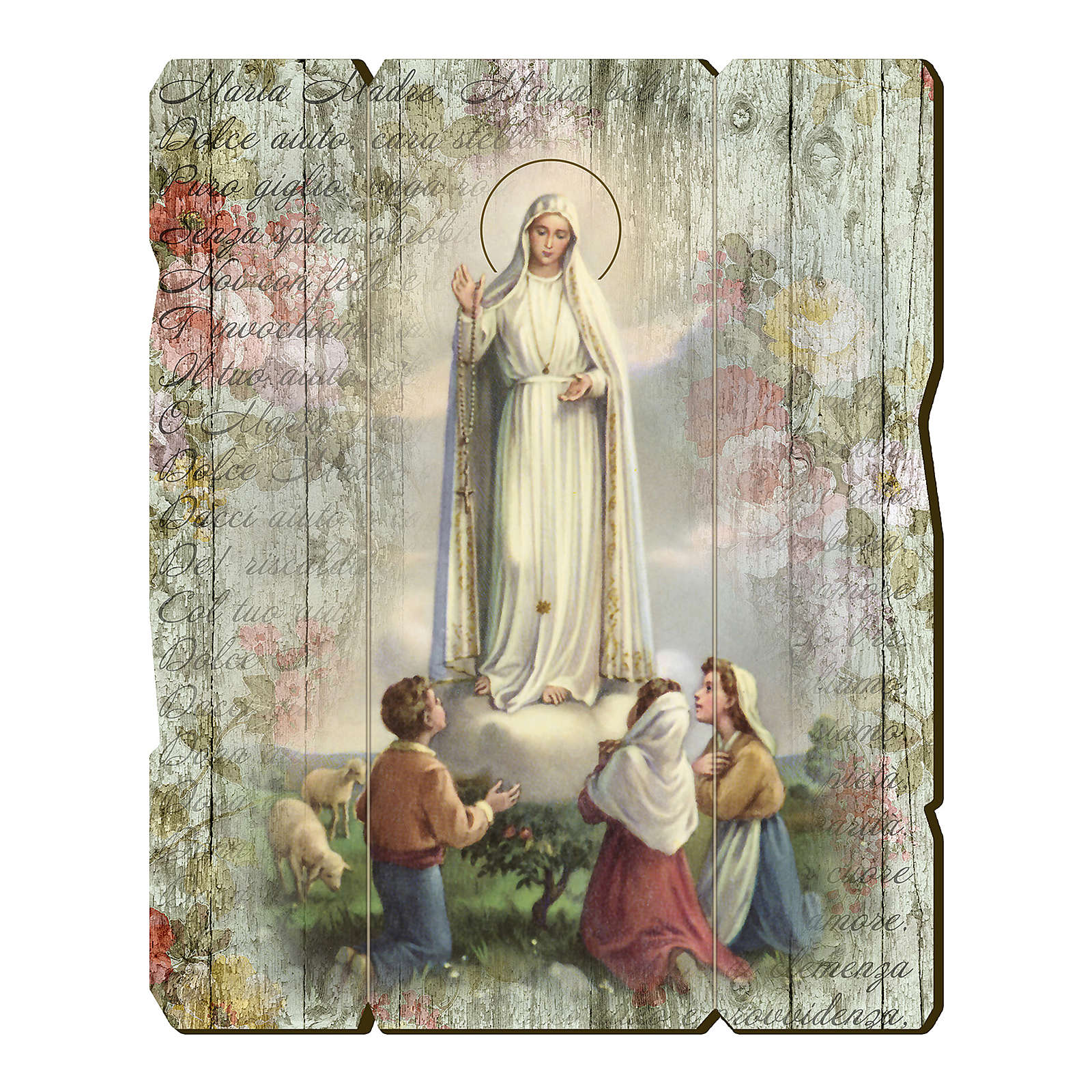 1600x1600 Our Lady Of Fatima Painting In Moulded Wood With Hook - Our Lady Of Fatima Painting