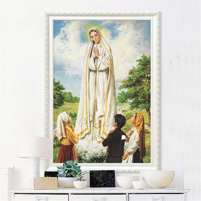 640x640 Home Decor Jesus Christ Virgin Many Our Lady Of Fatima Art Decor - Our Lady Of Fatima Painting