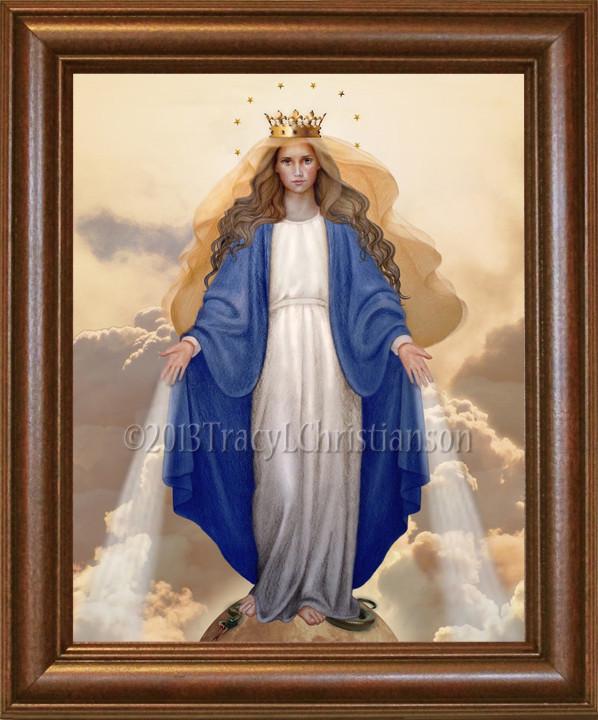 598x720 Our Lady Of Grace Framed - Our Lady Of Grace Painting