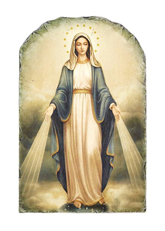 548x768 Our Lady Of Grace Madonna Arched Tile With Stand By Marco Sevelli - Our Lady Of Grace Painting
