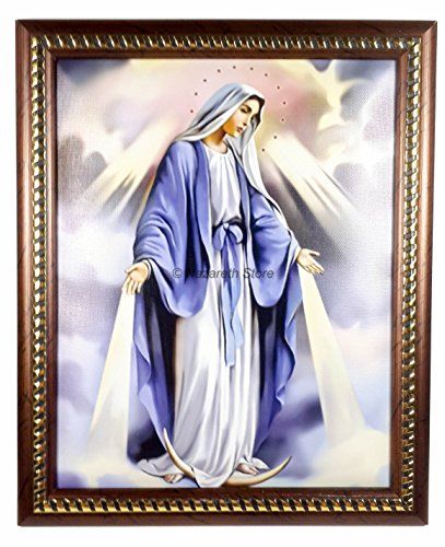 407x500 Our Lady Of Grace Plaque Virgin Mary Padded Wall Picture Holy Land - Our Lady Of Grace Painting
