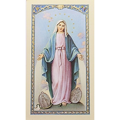 500x500 A La Milagrosa (Our Lady Of Grace) Spanish Prayer Card - Our Lady Of Grace Painting