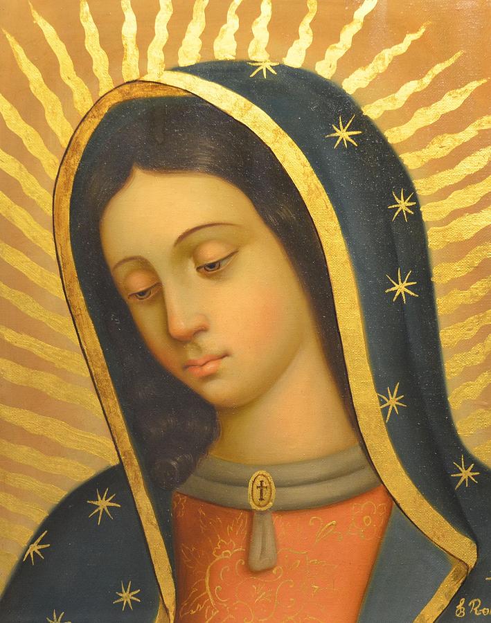 709x900 Our Lady Of Guadalupe Painting By Jose Antonio Robles - Our Lady Of Guadalupe Painting