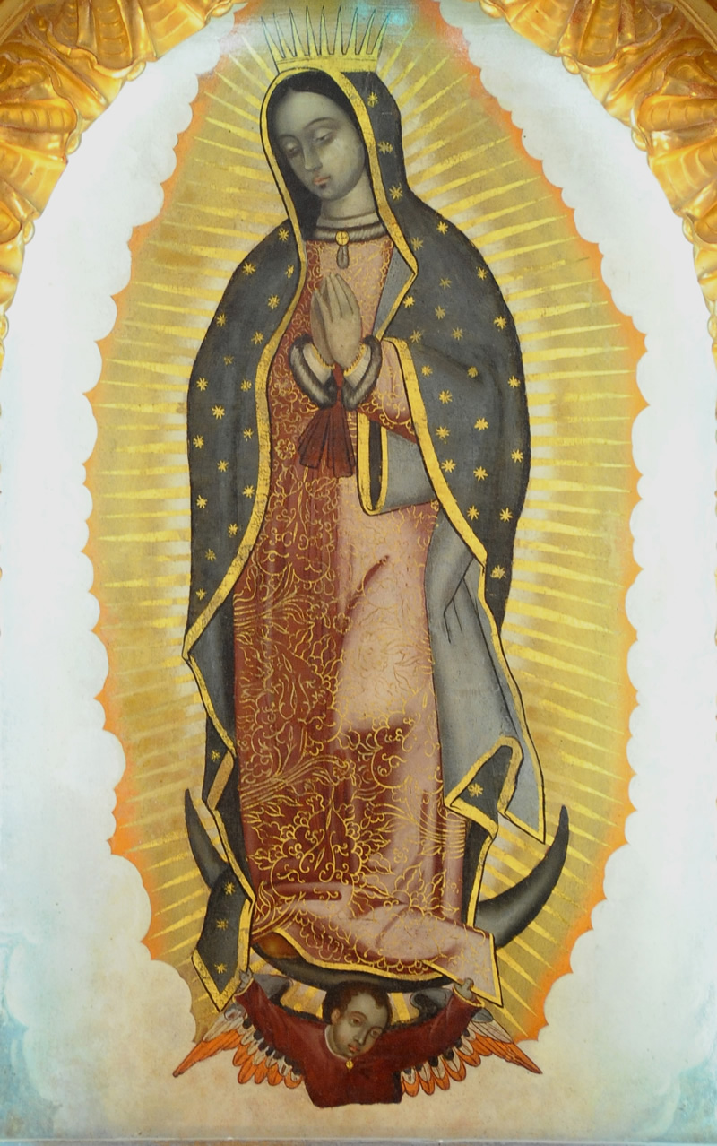 800x1278 Our Lady Of Guadalupe And The Tilma Of Juan Diego - Our Lady Of Guadalupe Painting