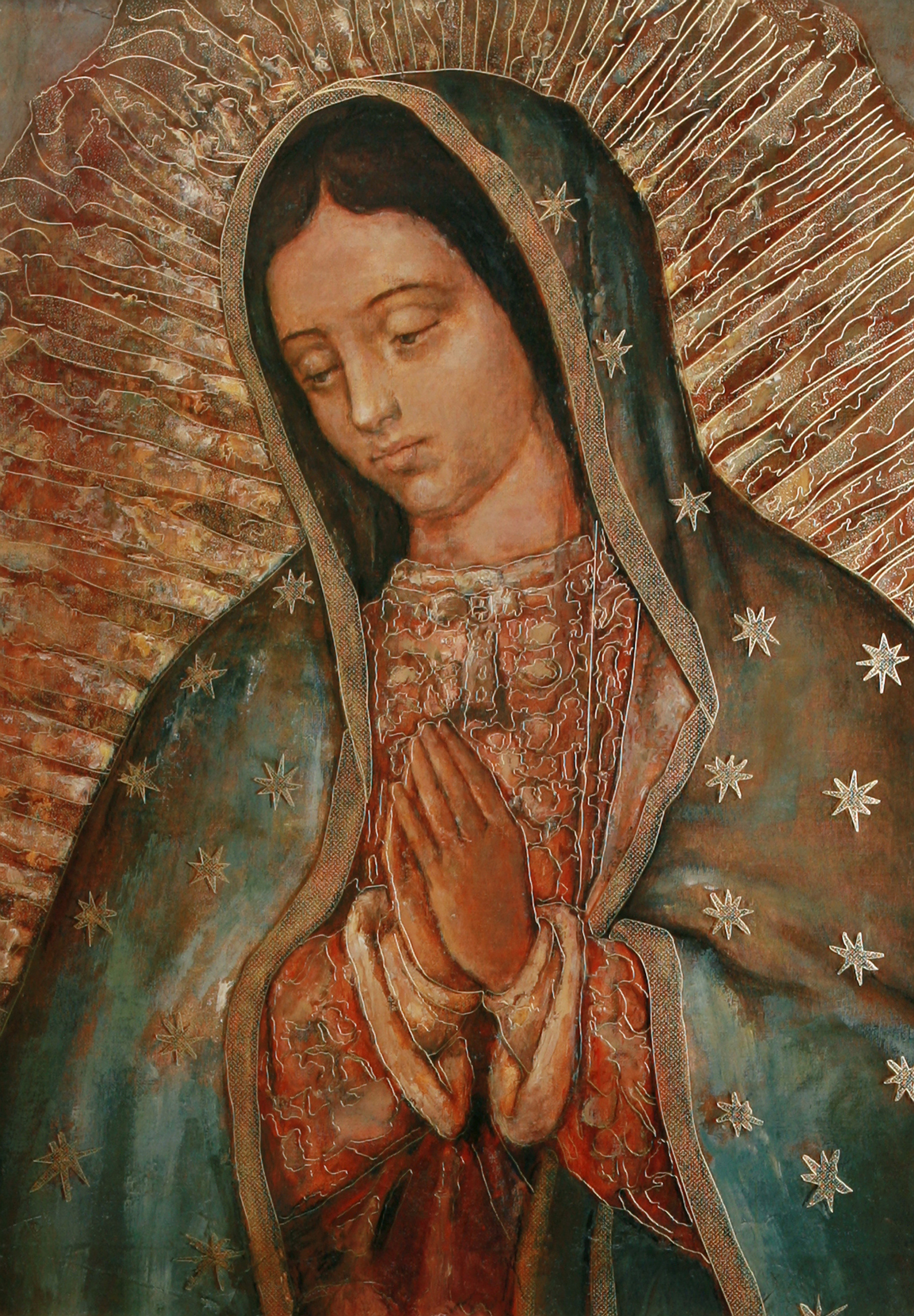 1598x2300 Painting Of Our Lady Of Guadalupe - Our Lady Of Guadalupe Painting