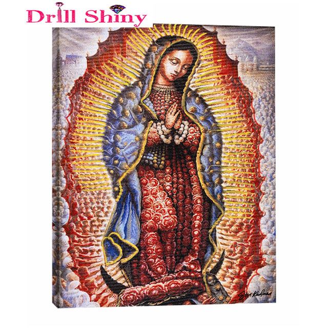 640x640 New 3d Diy Diamond Painting Cross Stitch Our Lady Of Guadalupe - Our Lady Of Guadalupe Painting