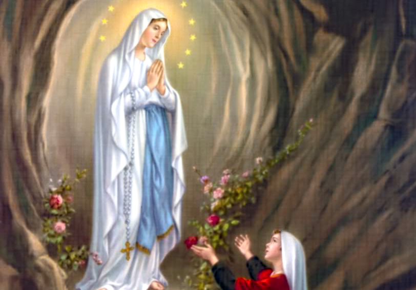 812x566 Our Lady Of Lourdes - Our Lady Of Lourdes Painting