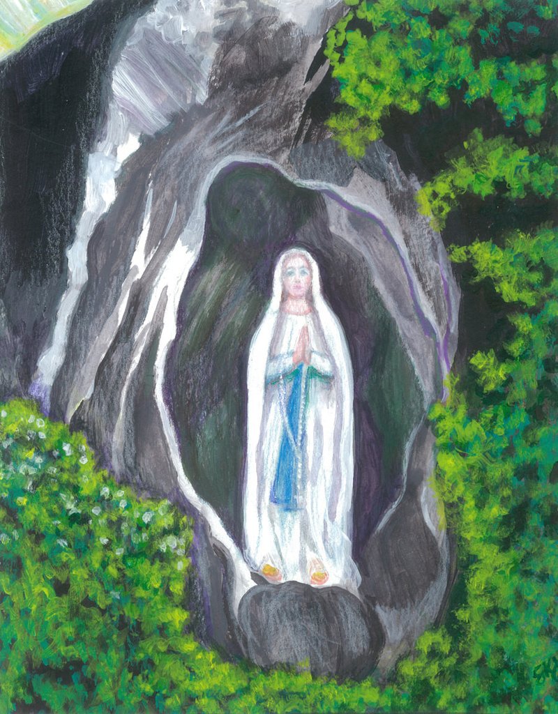 800x1024 Our Lady Of Lourdes Painting Catholic Art And Jewelry - Our Lady Of Lourdes Painting