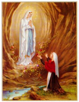 275x356 Our Lady Of Lourdes Poster Discount Catholic Store - Our Lady Of Lourdes Painting