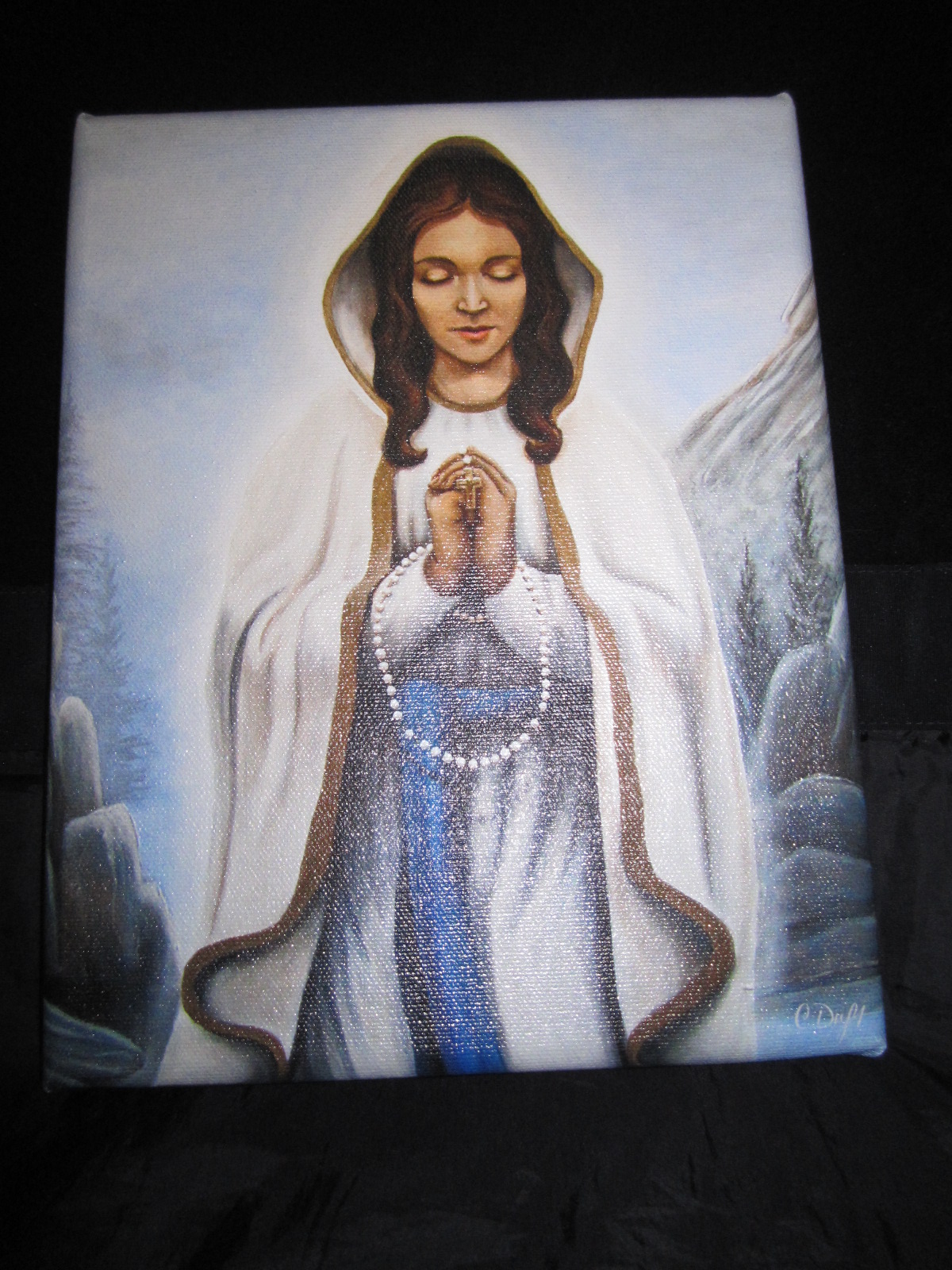 1200x1600 Salt Amp Light Pledge Drive Our Lady Of Lourdes Painting - Our Lady Of Lourdes Painting