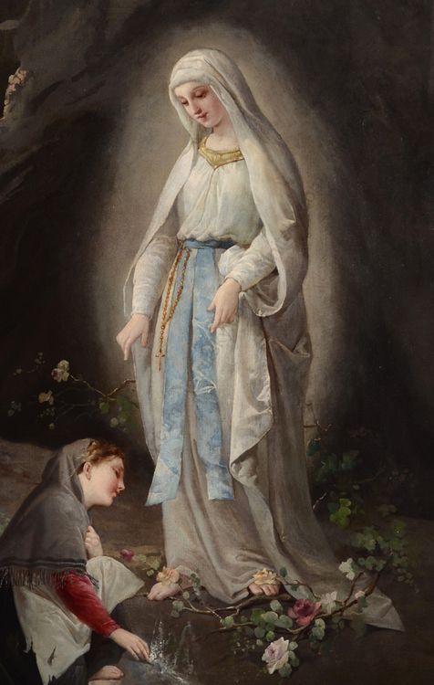 476x750 Nossa Senhora De Lourdes Mary Mary, Mother Mary - Our Lady Of Lourdes Painting