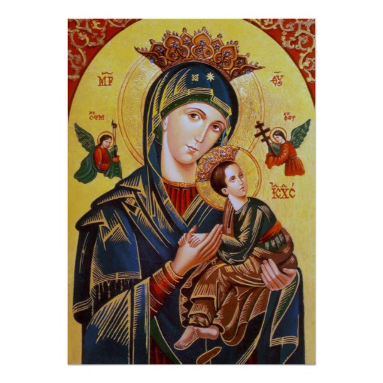 540x540 Our Lady Of Perpetual Help Icon Poster - Our Lady Of Perpetual Help Painting