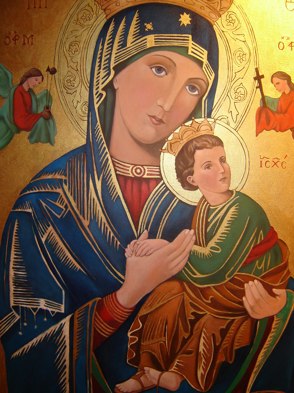 960x1280 Our Lady Of Perpetual Help, 24x36 Acrylic Catholic Church Art - Our Lady Of Perpetual Help Painting