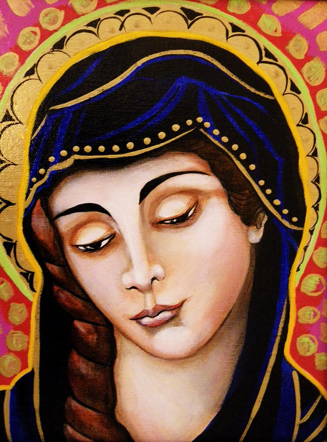 667x900 Our Lady Of Sorrows Painting By Christina Miller - Our Lady Of Sorrows Painting