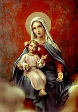 250x359 Queen Of The Holy Rosary - Our Lady Of The Rosary Painting