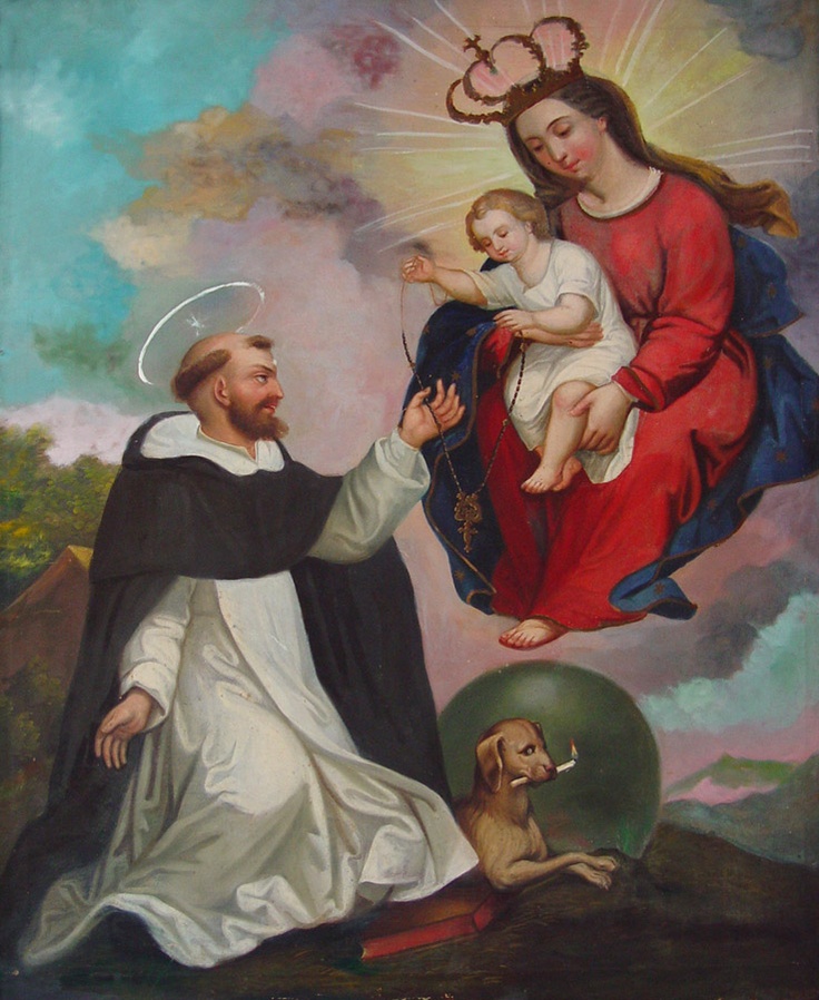 736x898 Saint Vincent Ferrer Foundation Rosary And Scapular - Our Lady Of The Rosary Painting