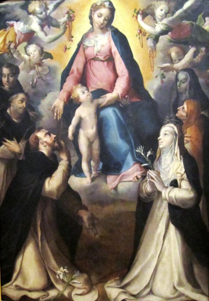 421x605 Filehendricksz Our Lady Of The Rosary.jpg - Our Lady Of The Rosary Painting